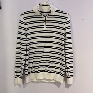 black and white sweater